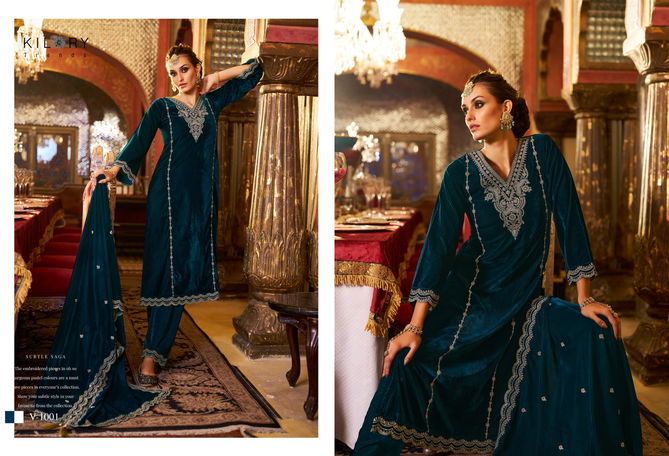 Dilruba By Kilory Winter Wear Designer Velvet Salwar Kameez Wholesalers In Delhi
